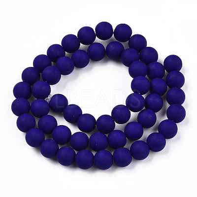 Opaque Glass Beads Strands LS-GLAA-T032-P8mm-MD03-1