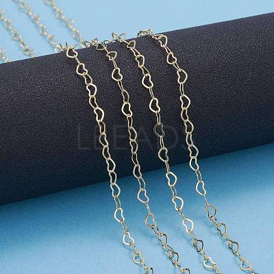 Brass Heart Link Chains CHC-G005-27G-1