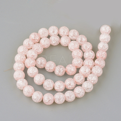 Synthetic Crackle Quartz Beads Strands X-GLAA-S134-6mm-01-1