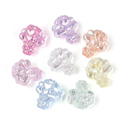 UV Plating Transparent Acrylic Beads TACR-T029-28M-1