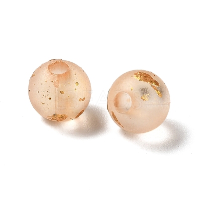 Frosted Transparent Acrylic Beads OACR-F013-12E-1