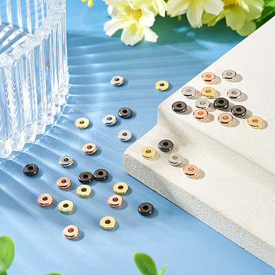 40Pcs 4 Colors Brass Spacer Beads KK-TADJ0001-09C-1
