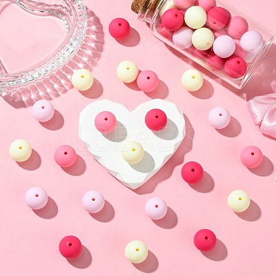 Rubberized Style Opaque Acrylic Beads LS-MACR-CJC0009-02E-1