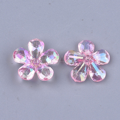 Transparent Acrylic Bead Caps TACR-T007-05D-1