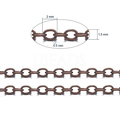 Brass Cable Chains X-CHC-034Y-R-NF-1