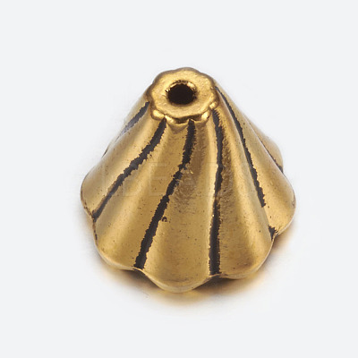 Tibetan Style Bead Caps LS-TIBEB-EA10181Y-AG-FF-1