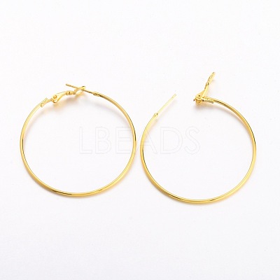 Brass Earring Findings Hoops EC108-3NFG-1