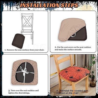 Hallowmas Polyester Chair Cover AJEW-WH20005-15B-1