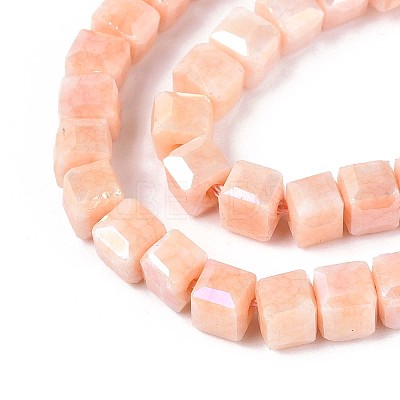 Anti-Tarnish Electroplate Glass Beads Strands GLAA-T025-4mm-10J-1
