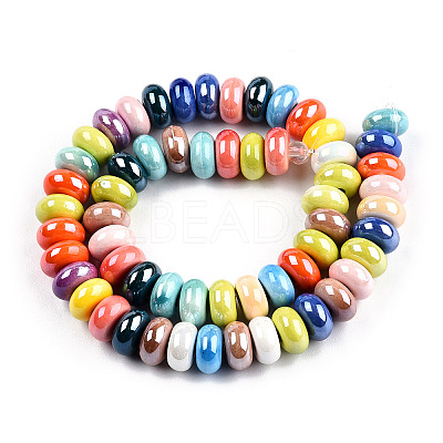Handmade Porcelain Bead Strands X-PORC-N007-23-1