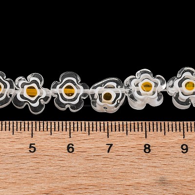 Handmade Millefiori Lampwork Beads Strands X-LAMP-G164-03O-1