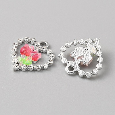 Platinum Alloy Rhinestone Pendants FIND-TAC0008-69P-04-1