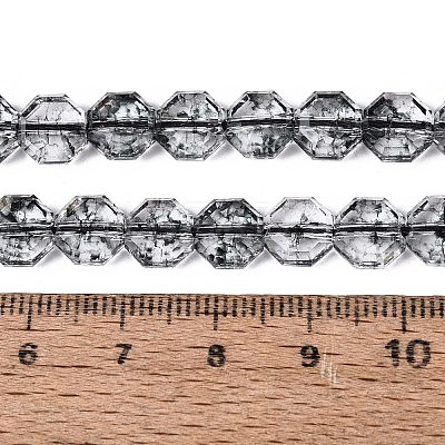 Transparent Crackle Glass Beads Strands GLAA-Q108-03A-11-1