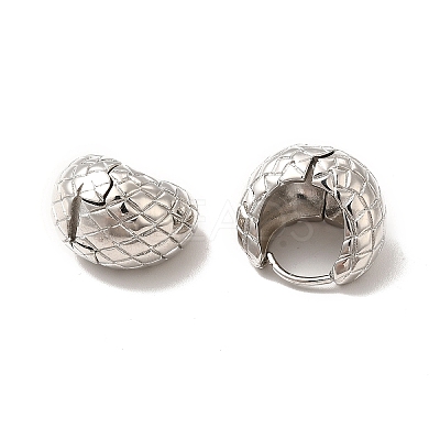 Rack Plating Brass Chubby Hoop Earrings for Women EJEW-H091-40P-1