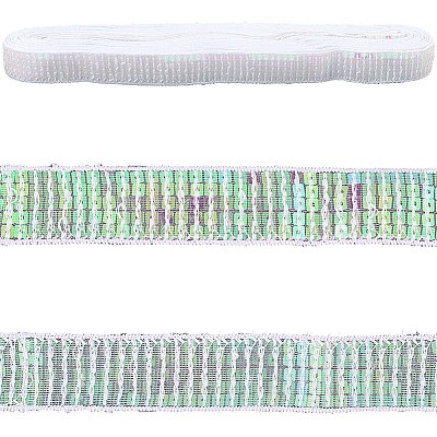 Polyester with PVC Paillette Lace Trim Ribbon OCOR-WH20050-015C-1