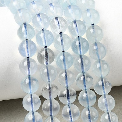 Natural Aquamarine Beads Strands G-G344-A07-6mm-1