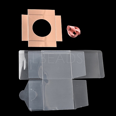 Transparent PET Cupcake Packing Boxes with Paper Base PL-CBA0AB9-01C-1