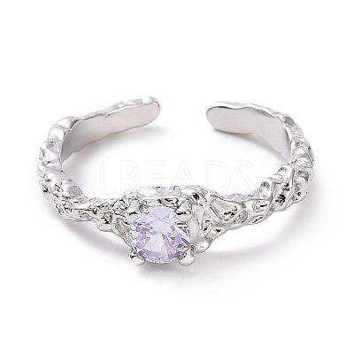 Cubic Zirconia Open Cuff Ring LS-RJEW-D119-10P-1
