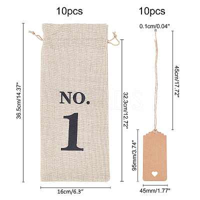 Flax Drawstring Bags ABAG-WH0005-27-1