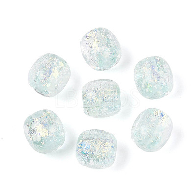 Handmade Foil Lampwork Beads Strands FOIL-T008-01F-1
