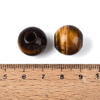 Natural Tiger Eye European Beads G-Q602-09C-10-1