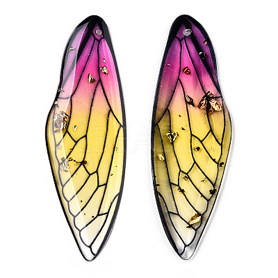 Transparent Epoxy Resin Big Pendants RESI-T046-01I-1