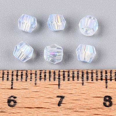 Transparent Spray Painted Glass Beads X1-EGLA-N018-4mm-05-1