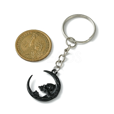 Alloy Moon Pendant Keychain KEYC-JKC00720-01-1