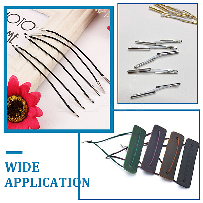 300Pcs 2 Styles Iron Folding Crimp Ends FIND-ME0002-97-1
