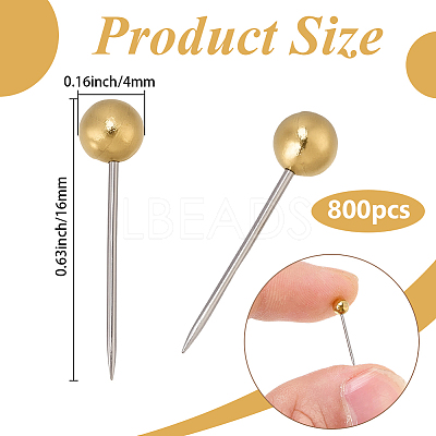 1Set 201 Stainless Steel Ball Head Pins DIY-SP0007-91G-1