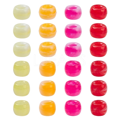 8 Style Acrylic European Beads MACR-YW0001-59B-1