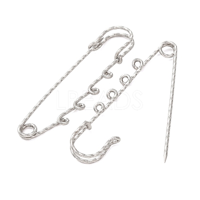 304 Stainless Steel Safety Pins Brooch Findings STAS-C181-01F-P-1