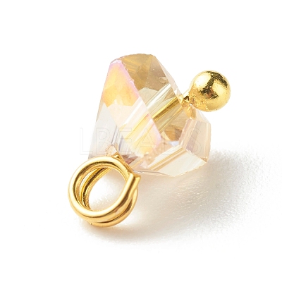 Electroplate Glass Charms PALLOY-JF00821-07-1