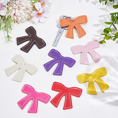 16Pcs 8 Colors PU Leather Pendants DIY-CL0001-29-1