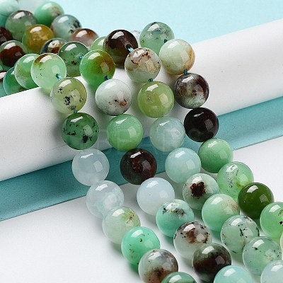Natural Chrysoprase Beads Strands G-G057-A01-01-1