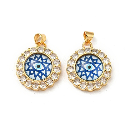 Golden Brass Pendants KK-L209-008G-02-1