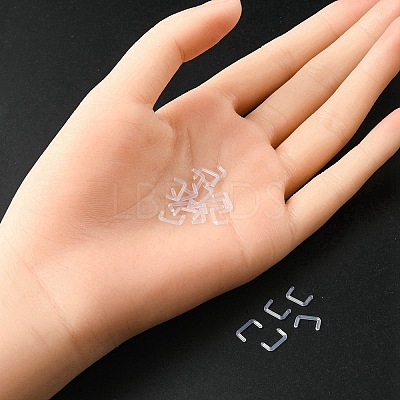 Acrylic L-Shaped Nose Ring AJEW-YW0001-06K-1