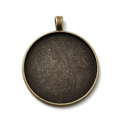 Vintage Tibetan Style Alloy Big Pendant Cabochon Settings X-TIBEP-M018-117AB-NF-1
