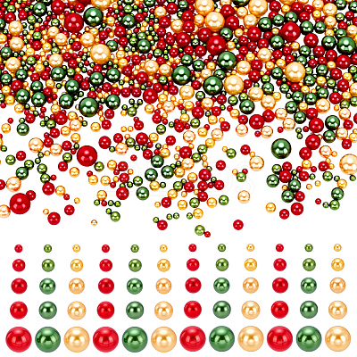 1860Pcs 15 Colors Imitation Pearl Acrylic Beads OACR-PH0004-70-1