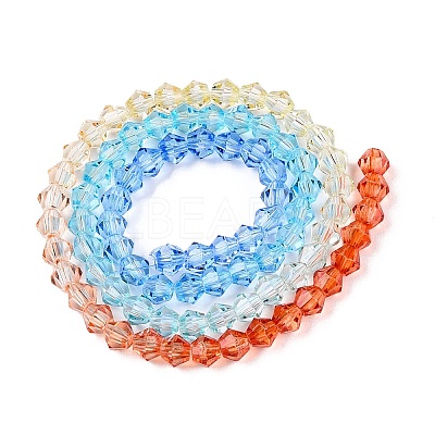 Gradient Color Baking Paint Glass Bead Strands X1-DGLA-A039-T2mm-A012-1