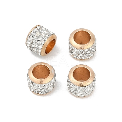 Alloy Rhinestone Clay Pave Beads ALRI-D300-01G-03-1