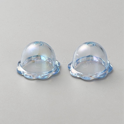 UV Plating Acrylic Bead Caps OACR-CJC0008-09G-1