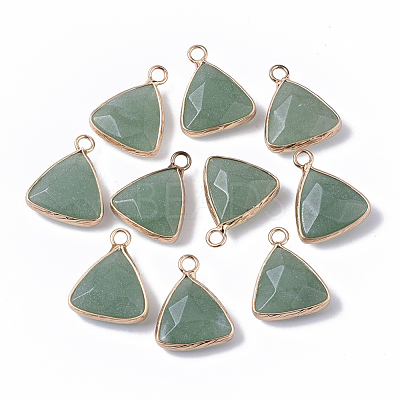 Natural Green Aventurine Pendants G-S359-029A-1