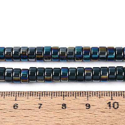 AB Color Plated Opaque Glass Beads Strands LS-GLAA-T026-3x6mm-P16-1
