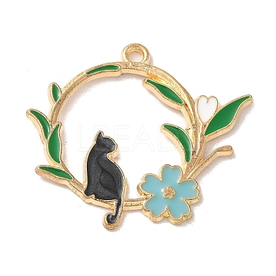 Alloy Enamel Pendants ENAM-147-04E-G-1