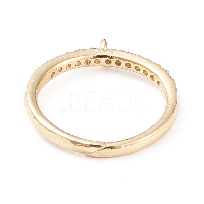 Brass Cuff Finger Ring Settings KK-L155-34G-1