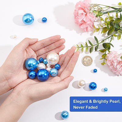 Plastic Imitation Pearl Beads OACR-BC0001-18-1
