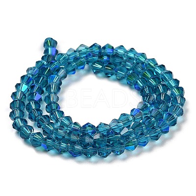 Transparent Electroplate Glass Beads Strands EGLA-A039-T4mm-L01-1