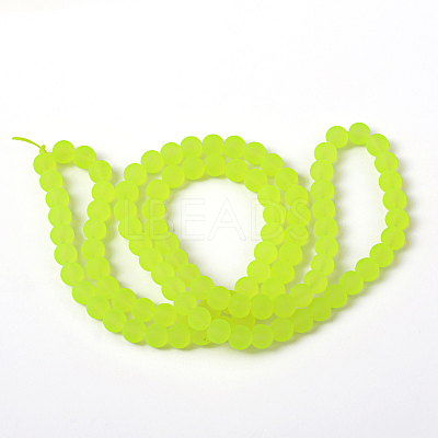Baking Paint Transparent Glass Bead Strands X-GLAA-S031-8mm-30-1