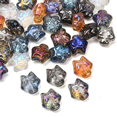Electroplate Glass Beads GL-CBA1F09-01-1